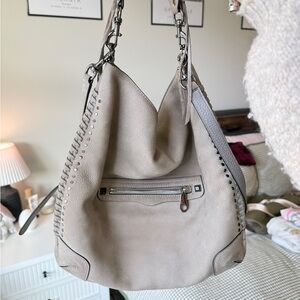 Rebecca Minkoff Slim Regan Leather Suede Hobo Bag